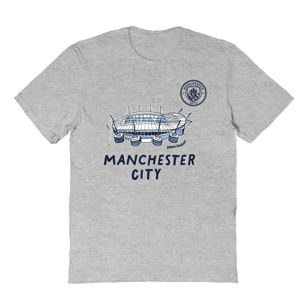 Manchester City Vive La Fete Youth Chilena Style T-Shirt Discount - Gray