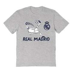 Real Madrid Vive La Fete Youth Chilena Style T-Shirt Discount - Gray