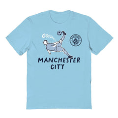 Manchester City Vive La Fete Youth Chilena Style T-Shirt - Light Blue shop