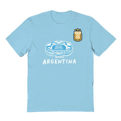 Argentina National Team Vive La Fete Youth Chilena Style T-Shirt - Light Blue cheap