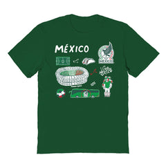Mexico National Team Vive La Fete Youth Impressions Icons T-Shirt for sale - Green
