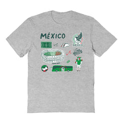 Mexico National Team Vive La Fete Youth Impressions Icons T-Shirt - Gray cheap