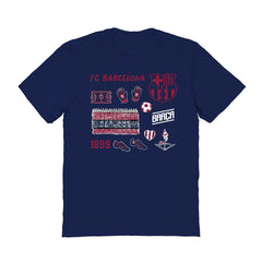 Barcelona Vive La Fete Toddler Impressions Icons T-Shirt on sale - Navy