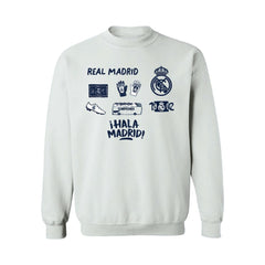 Real Madrid Vive La Fete Women's Impressions Icons Sweatshirt - White cheap