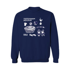 Tottenham Hotspur Vive La Fete Women's Impressions Icons Sweatshirt - Navy sale