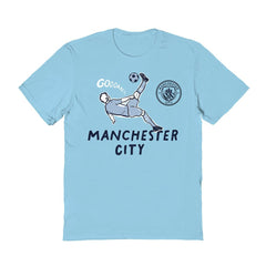 Manchester City Vive La Fete Women's Chilena Style T-Shirt - Light Blue shop