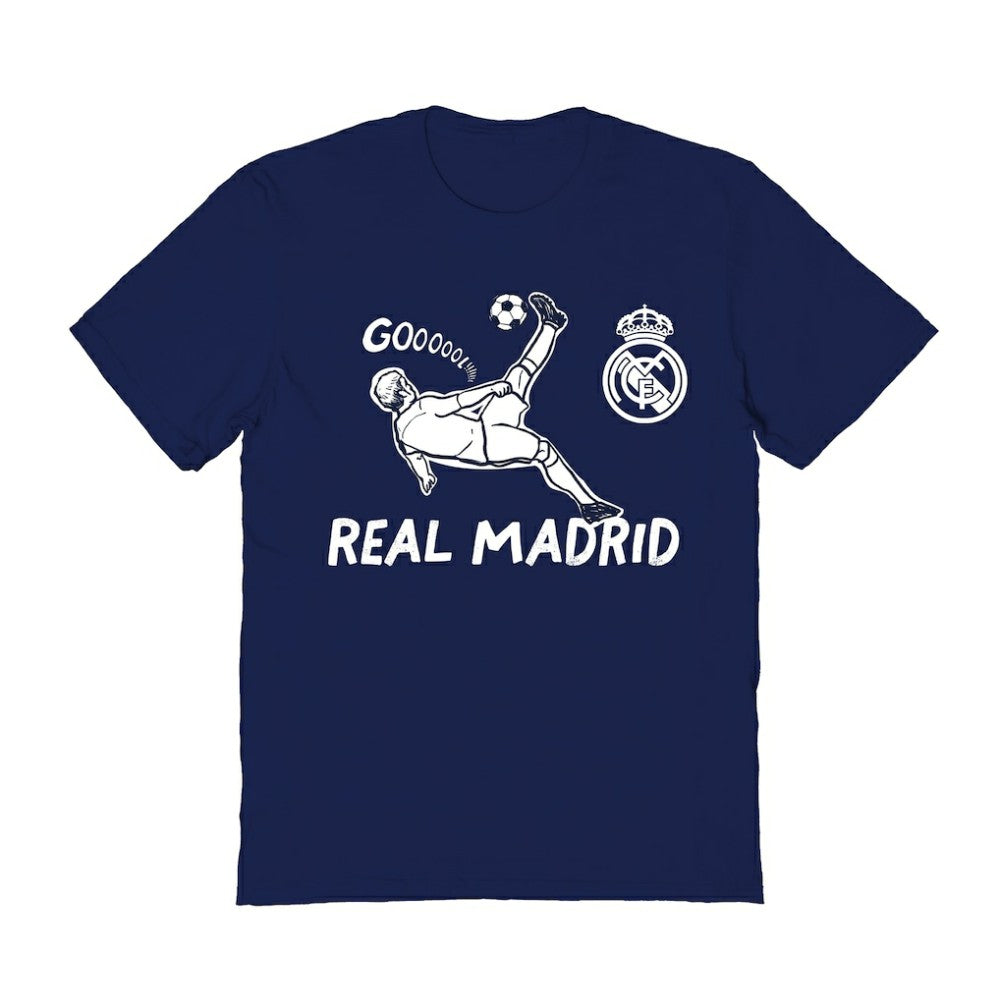 Real Madrid Vive La Fete Women's Chilena Style T-Shirt - Navy on sale