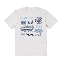Manchester City Vive La Fete Women's Impressions Icons T-Shirt - White discount