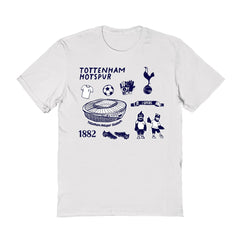 Tottenham Hotspur Vive La Fete Women's Impressions Icons T-Shirt Sale - White