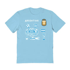 Argentina National Team Vive La Fete Women's Impressions Icons T-Shirt for sale - Light Blue