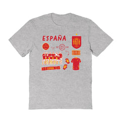 Spain National Team Vive La Fete Women's Impressions Icons T-Shirt - Gray for sale