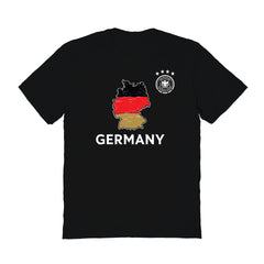 Germany National Team Vive La Fete Youth Map Style T-Shirt - Black cheap