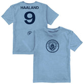 Erling Haaland Manchester City Vive La Fete Youth Player Name & Number Color Badge T-Shirt Discount - Light Blue