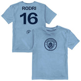 Rodri Manchester City Vive La Fete Youth Player Name & Number Color Badge T-Shirt Discount - Light Blue