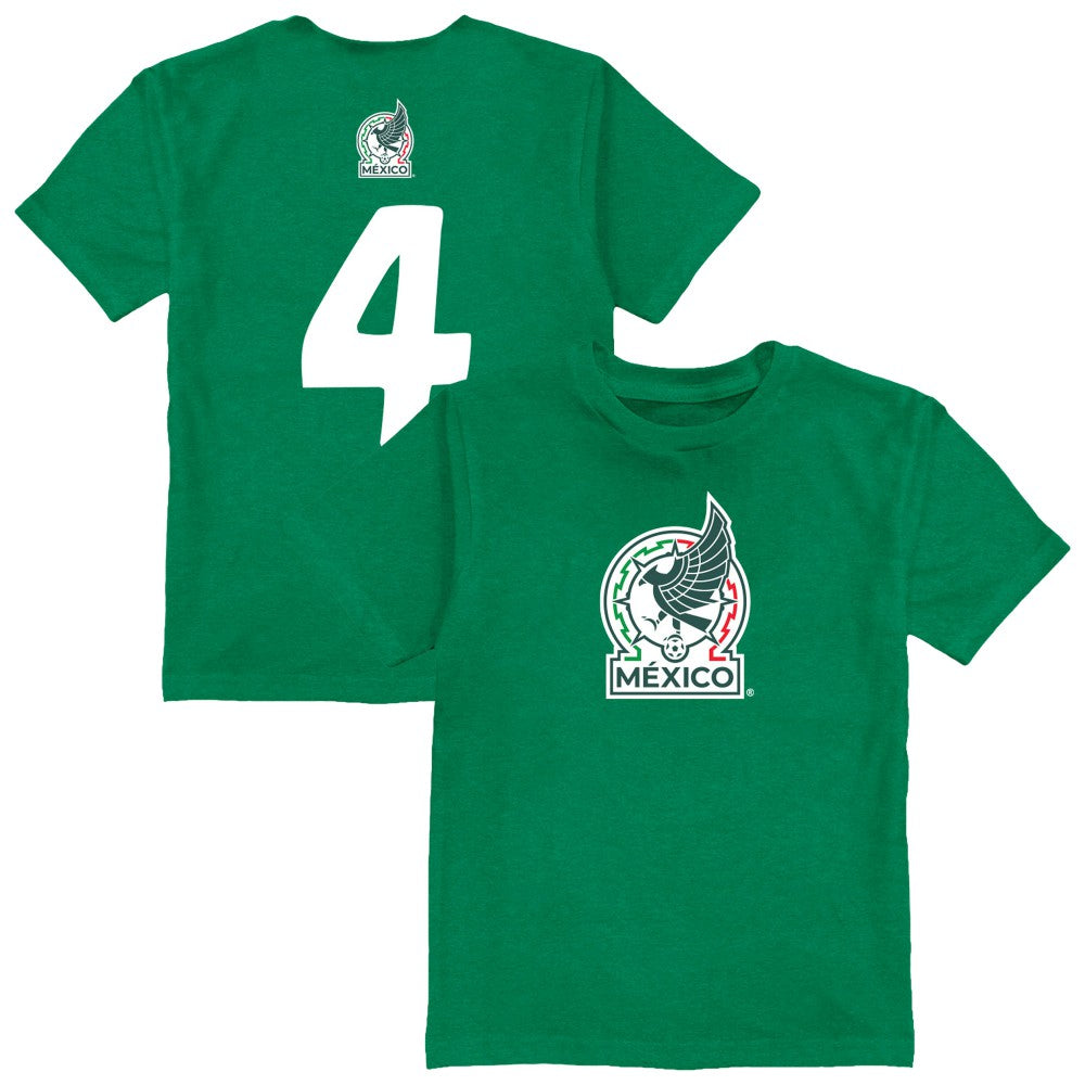 Edson Álvarez Mexico National Team Vive La Fete Toddler Player Name & Number Color Badge T-Shirt for sale - Green