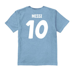 Lionel Messi Argentina National Team Vive La Fete Toddler Player Name & Number Color Badge T-Shirt for sale - Light Blue