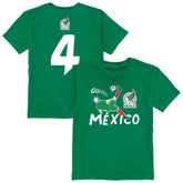 Edson Álvarez Mexico National Team Vive La Fete Youth Player Name & Number Chilena Style T-Shirt - Green online