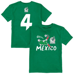 Edson Álvarez Mexico National Team Vive La Fete Youth Player Name & Number Chilena Style T-Shirt - Green online