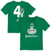 Edson Álvarez Mexico National Team Vive La Fete Youth Player Name & Number Stadium Style T-Shirt - Green sale