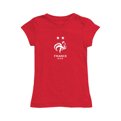 France National Team Vive La Fete Girls Youth Color Badge Fitted T-Shirt - Red outlet