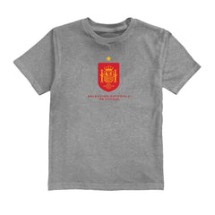 Spain National Team Vive La Fete Youth Color Badge T-Shirt for sale - Gray