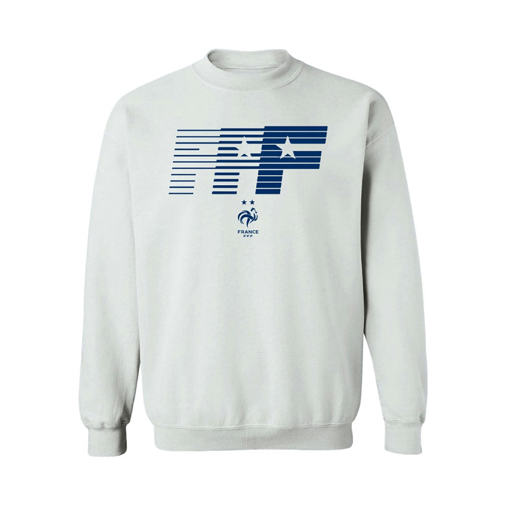 France National Team Vive La Fete Women's FFF Logo Sweatshirt - White on sale