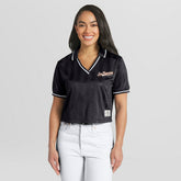 San Francisco Giants WEAR by Erin Andrews Women's Cropped Polo Black