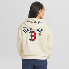 Boston Red Sox WEAR by Erin Andrews Women's Full-Zip Hoodie Cream