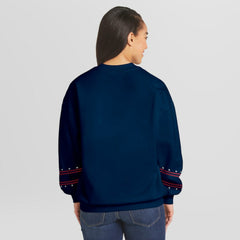 Philadelphia Phillies WEAR by Erin Andrews Women's Americana Heavyweight Fleece Sweatshirt Navy