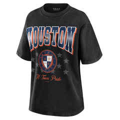 Houston Astros WEAR by Erin Andrews Women's Oversized Boyfriend T-Shirt Black