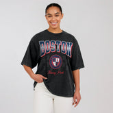 Boston Red Sox WEAR by Erin Andrews Women's Oversized Boyfriend T-Shirt Black
