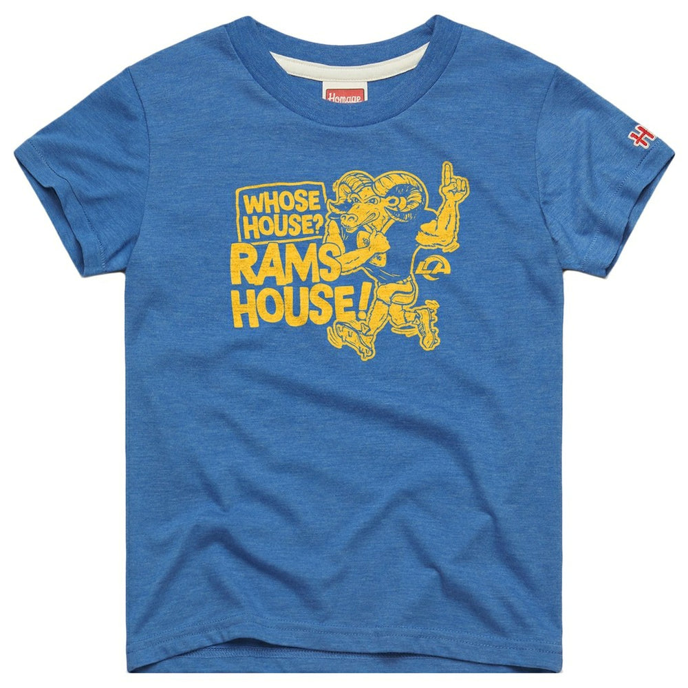 Los Angeles Rams Homage Youth Whose House Mascot Tri-Blend T-Shirt - Royal sale