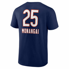 Kyle Monangai Chicago Bears Team Wordmark T-Shirt - Navy cheap