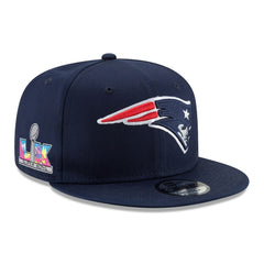 New England Patriots New Era Super Bowl LX Side Patch 9FIFTY Snapback Hat - Navy sale