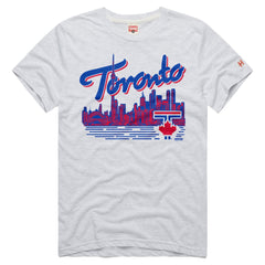 Toronto Blue Jays Homage Tri-Blend Hyperlocal T-Shirt Ash