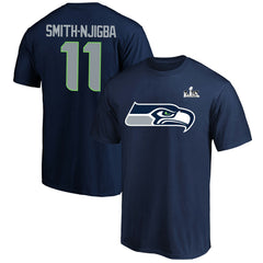 Jaxon Smith-Njigba Seattle Seahawks Super Bowl LX Patch Big & Tall Name & Number T-Shirt - College Navy discount