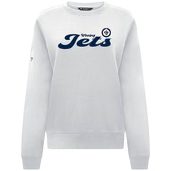 Winnipeg Jets Levelwear Women's Yvette Big Script Tri-Blend Sweatshirt - White Sweatshirts