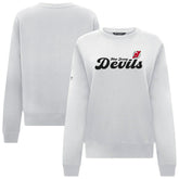 New Jersey Devils Levelwear Women's Yvette Big Script Tri-Blend Sweatshirt - White Sweatshirts