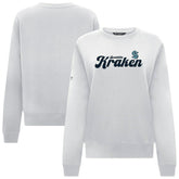 Seattle Kraken Levelwear Women's Yvette Big Script Tri-Blend Sweatshirt - White Sweatshirts