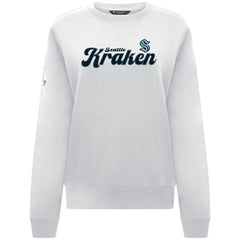 Seattle Kraken Levelwear Women's Yvette Big Script Tri-Blend Sweatshirt - White Sweatshirts
