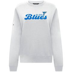 St. Louis Blues Levelwear Women's Yvette Big Script Tri-Blend Sweatshirt - White Sweatshirts