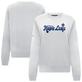 Toronto Maple Leafs Levelwear Women's Yvette Big Script Tri-Blend Sweatshirt - White Sweatshirts