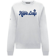 Toronto Maple Leafs Levelwear Women's Yvette Big Script Tri-Blend Sweatshirt - White Sweatshirts