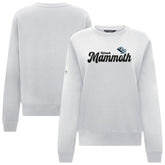 Utah Mammoth Levelwear Women's Yvette Big Script Tri-Blend Sweatshirt - White Sweatshirts