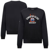 Edmonton Oilers Levelwear Women's Yvette Limelight Big Letter Sweatshirt - Black Sweatshirts