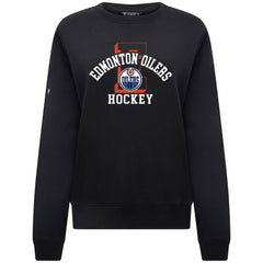 Edmonton Oilers Levelwear Women's Yvette Limelight Big Letter Sweatshirt - Black Sweatshirts