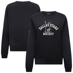 Dallas Stars Levelwear Women's Yvette Limelight Big Letter Sweatshirt - Black Sweatshirts
