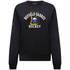 Buffalo Sabres Levelwear Women's Yvette Limelight Big Letter Sweatshirt - Black Sweatshirts