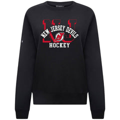New Jersey Devils Levelwear Women's Yvette Limelight Big Letter Sweatshirt - Black Sweatshirts