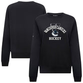 Vancouver Canucks Levelwear Women's Yvette Limelight Big Letter Sweatshirt - Black Sweatshirts